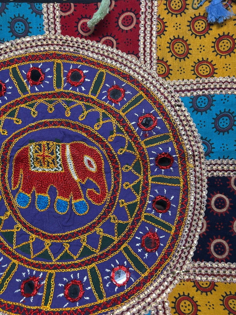 Embroidered Elephant Pillow Cover – Elephant Embroidery