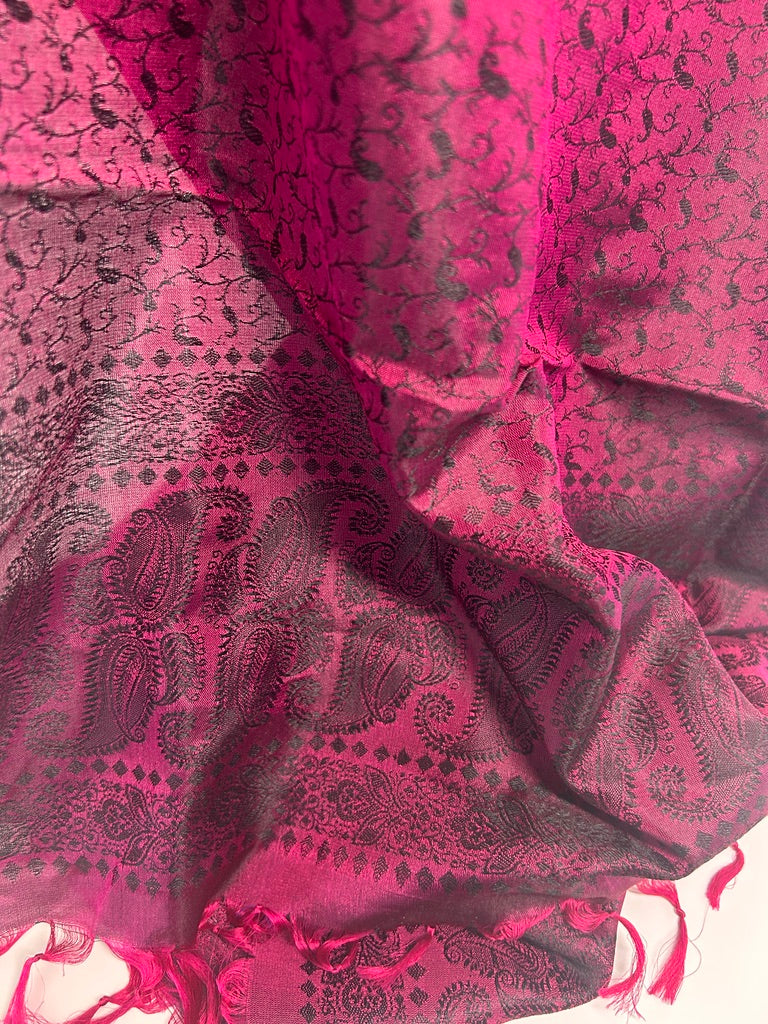Reversible Woven Silk Scarf