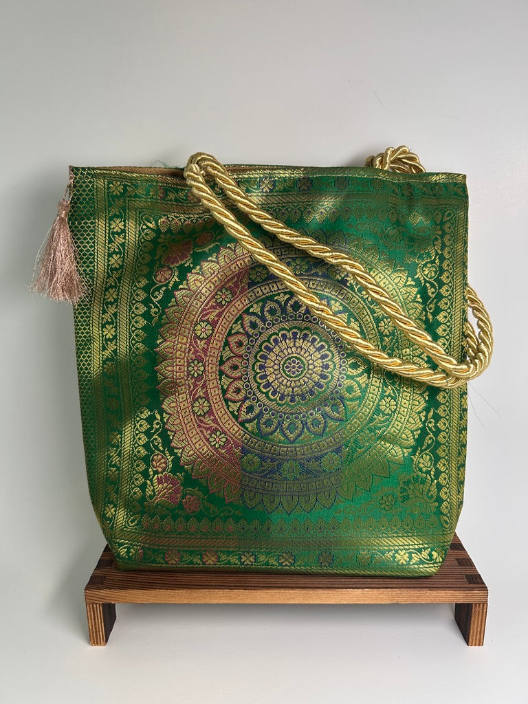 Tote Bag – Green & Gold