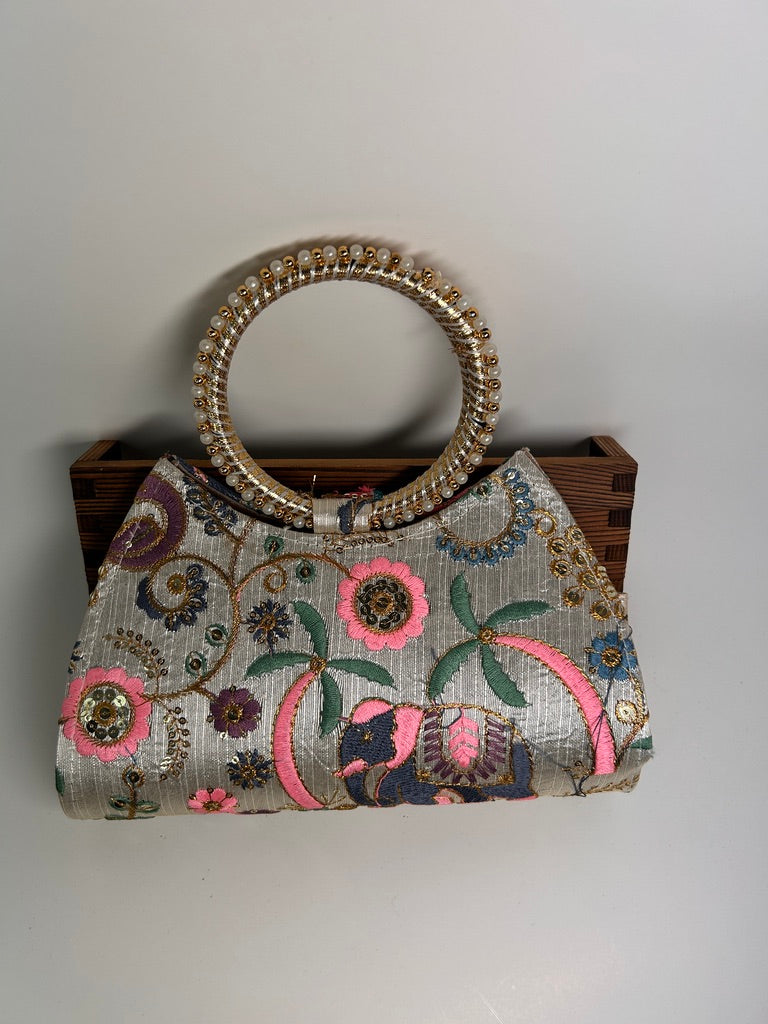 Embroidered Clutch