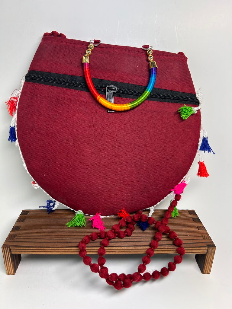 Embroidered Peacock Bag