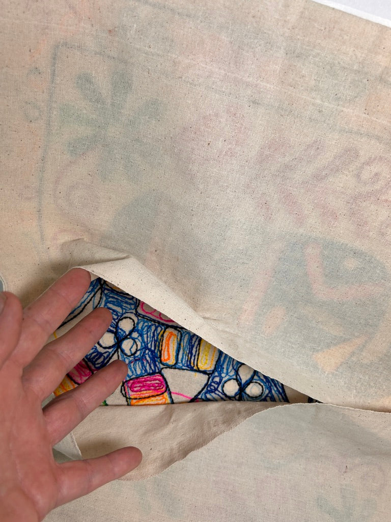 Embroidered Elephant Pillow Cover
