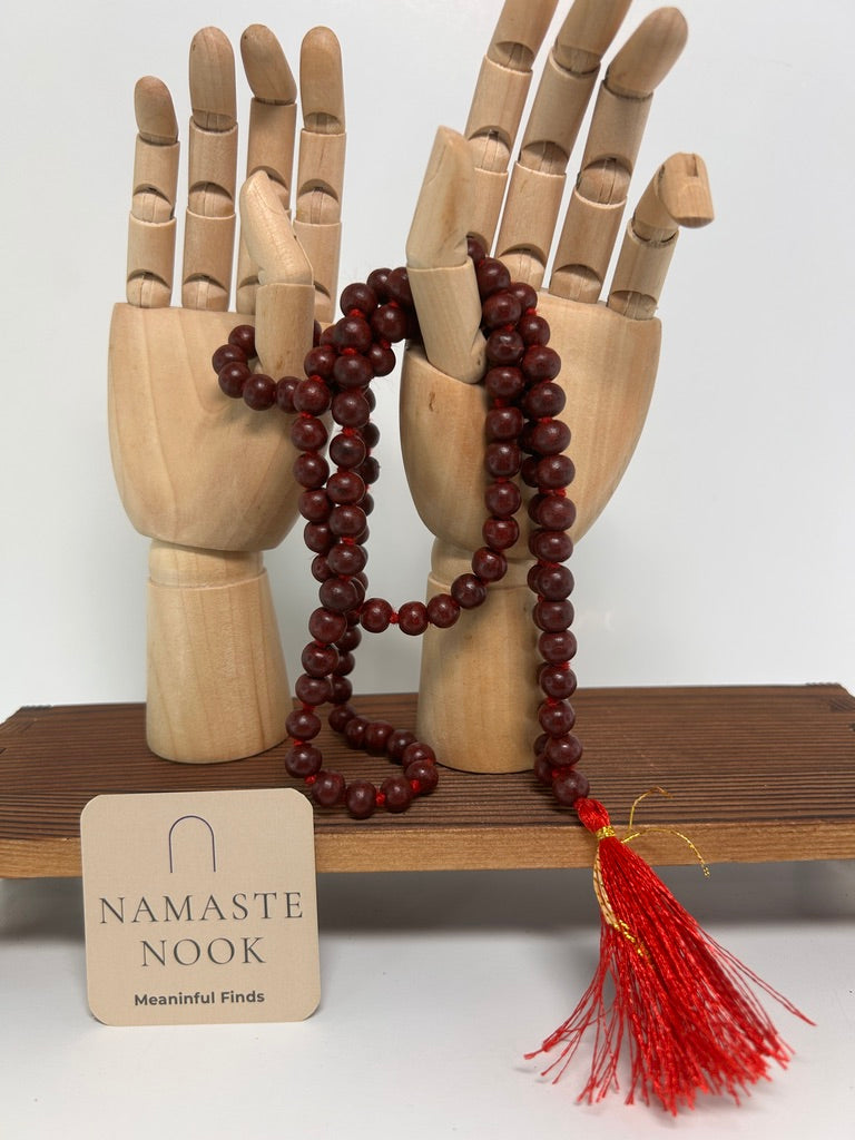 Sandalwood Mala — Handcrafted Meditation Necklace