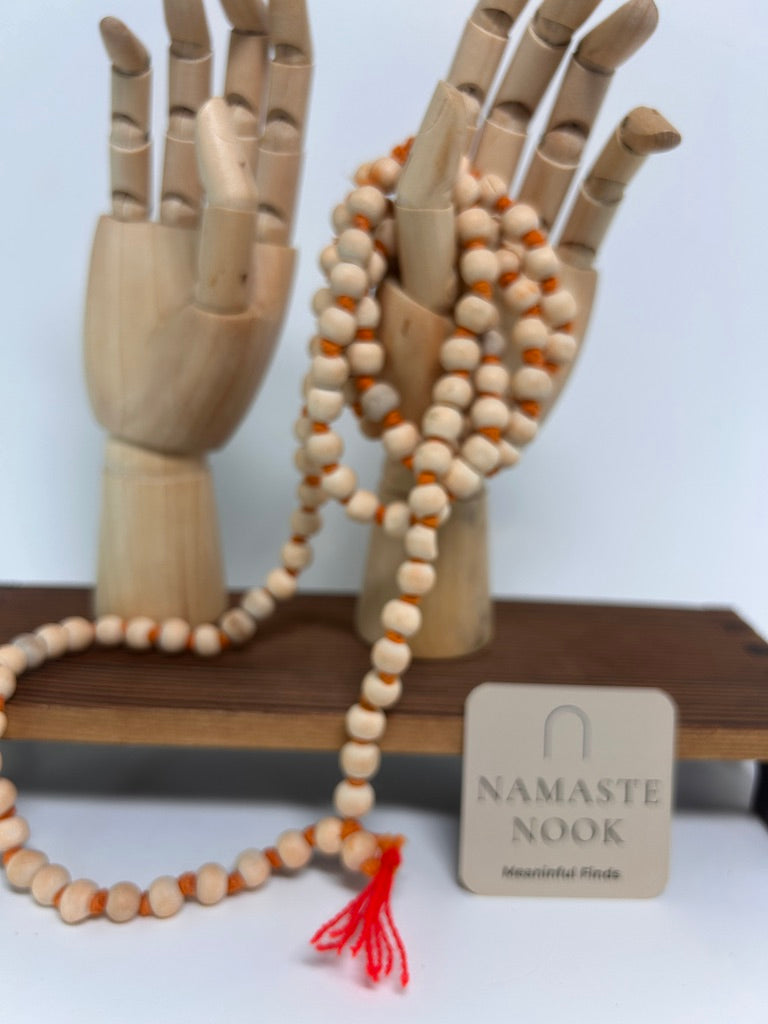 Tulsi Mala — Traditional Holy Basil Wood Prayer Beads – Polished
