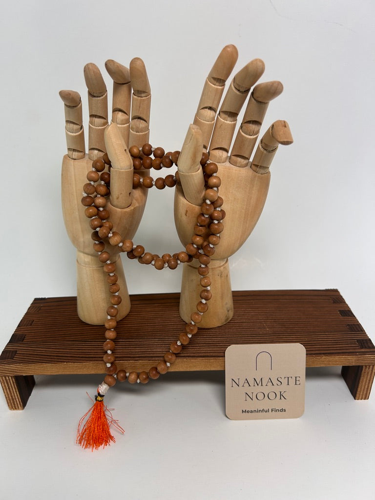 Sandalwood Mala — Handcrafted Meditation Necklace