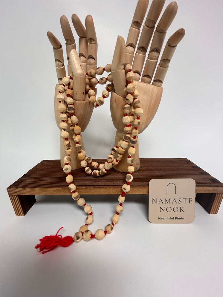 Tulsi Mala — Traditional Holy Basil Wood Prayer Beads