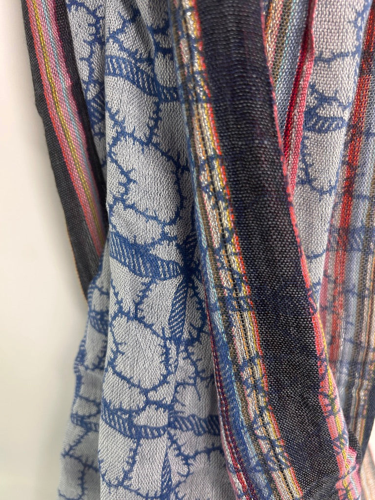 Handwoven Cotton Tassel Scarf / Wrap