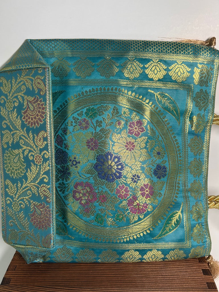 Tote Bag – Sky Blue & Gold