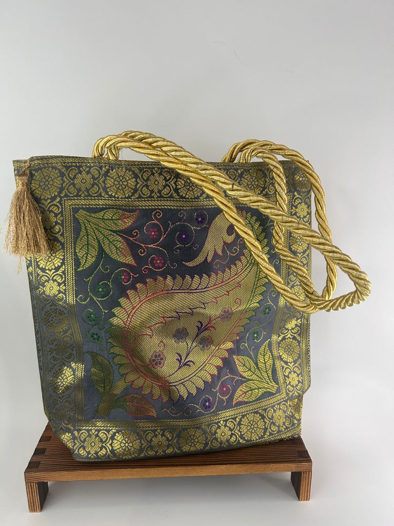 Tote Bag – Gray & Gold