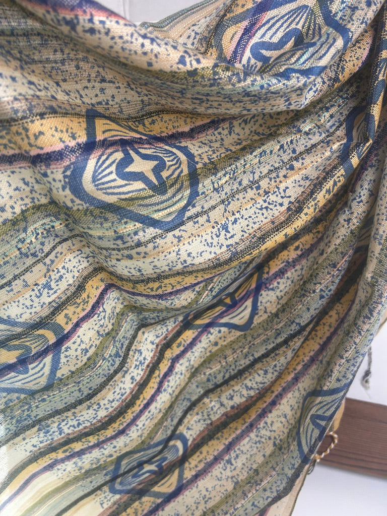 Handwoven Cotton Tassel Scarf / Wrap