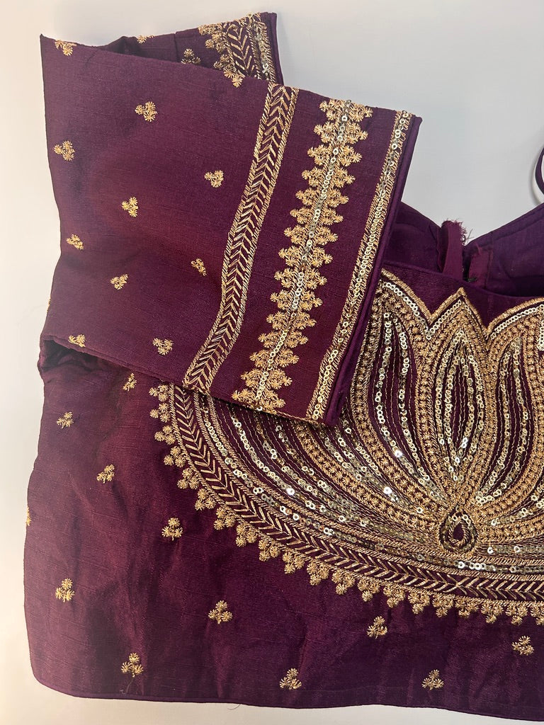Purple Embroidered Choli / Dancer Top — Coming Soon