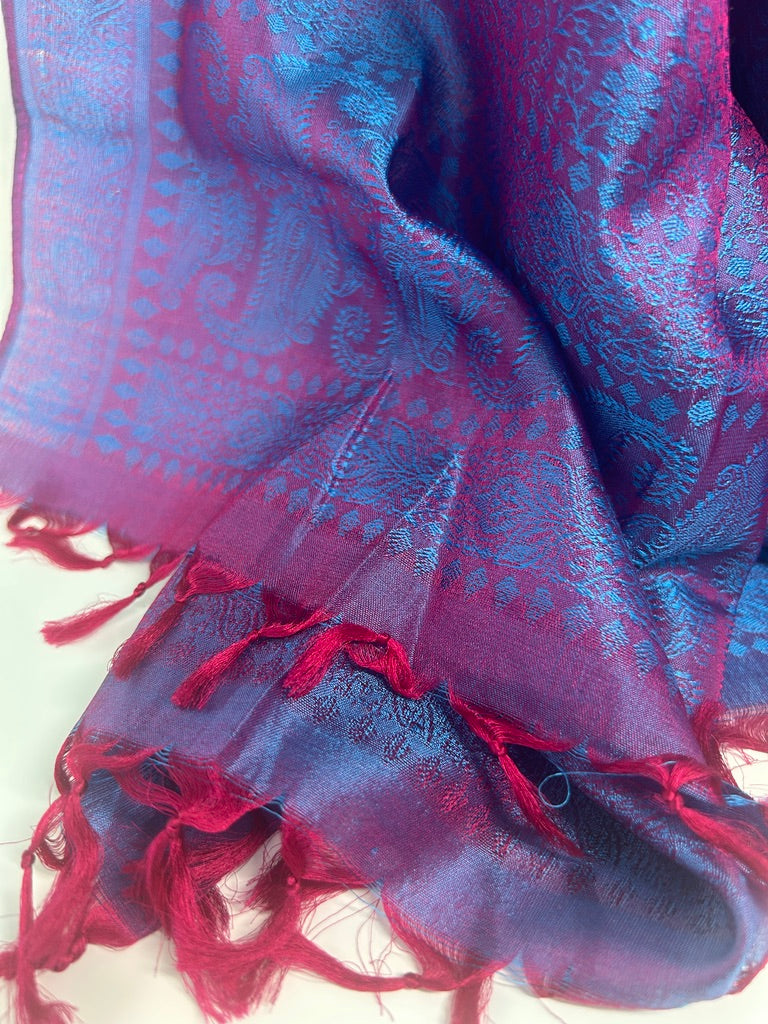 Reversible Woven Silk Scarf