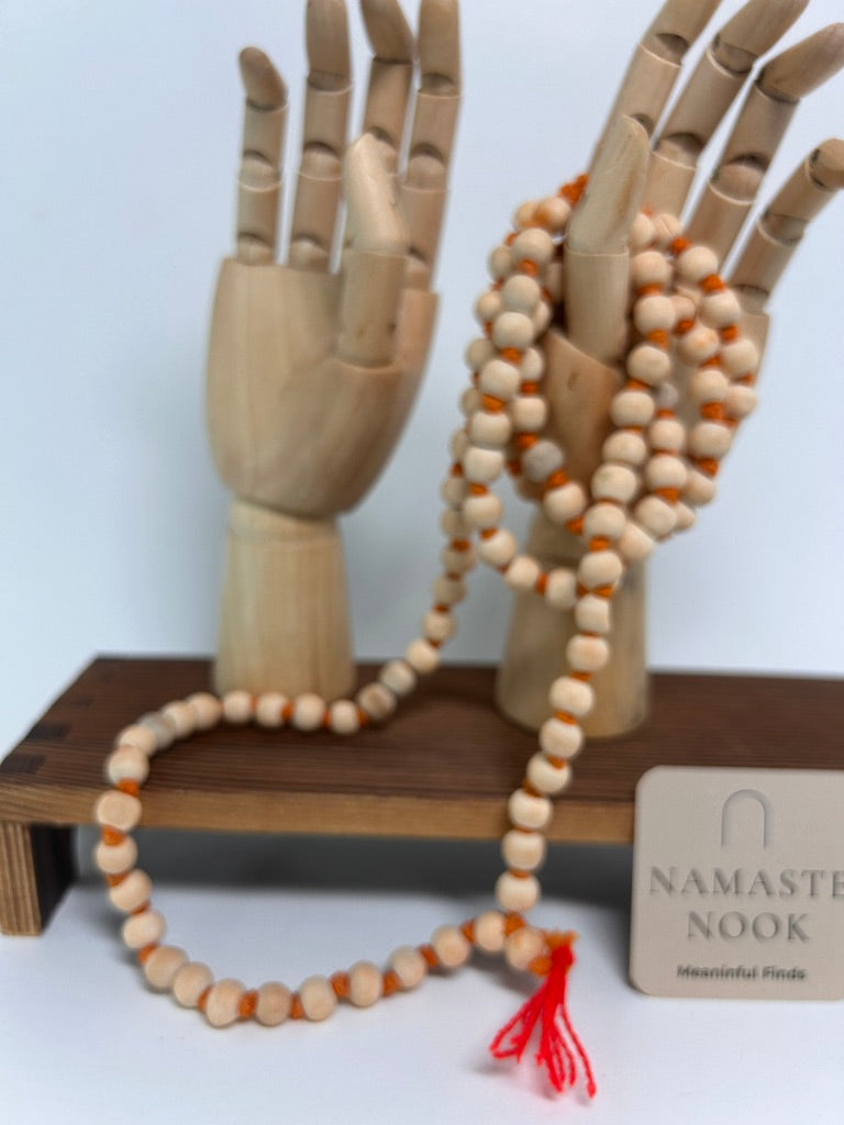 Tulsi Mala — Traditional Holy Basil Wood Prayer Beads