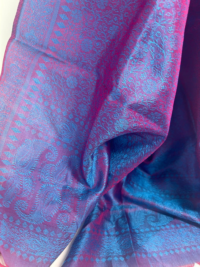 Reversible Woven Silk Scarf