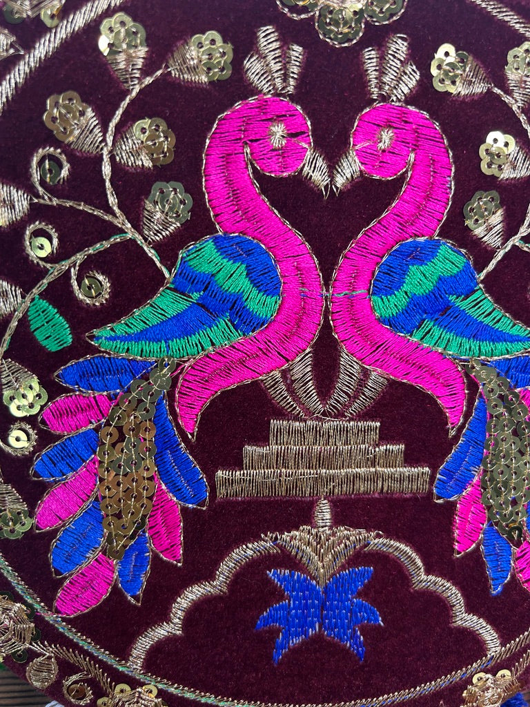 Embroidered Peacock Bag
