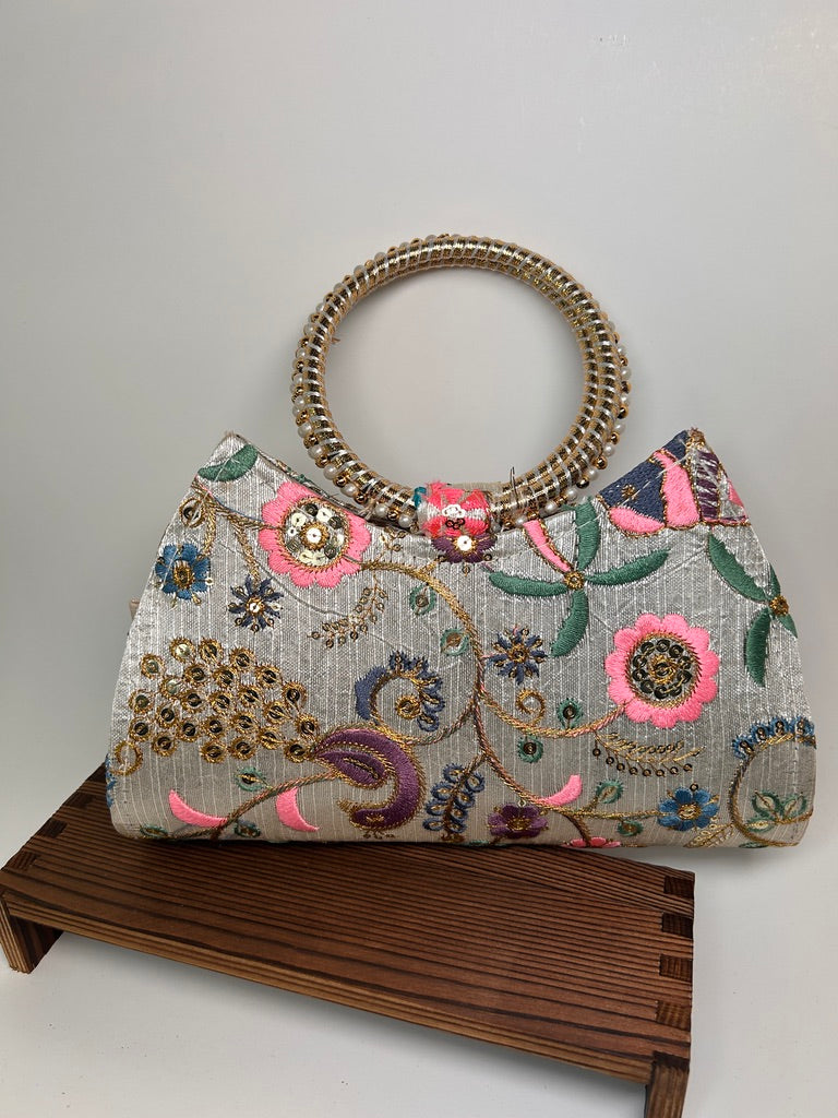 Embroidered Clutch
