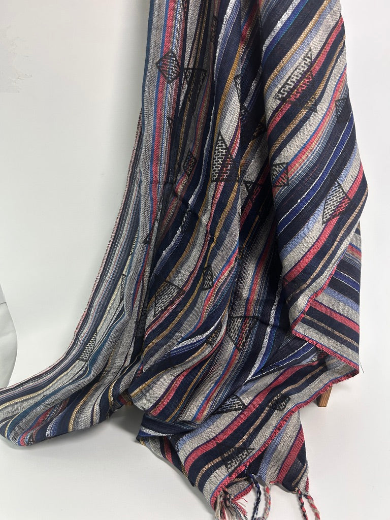 Handwoven Cotton Tassel Scarf / Wrap