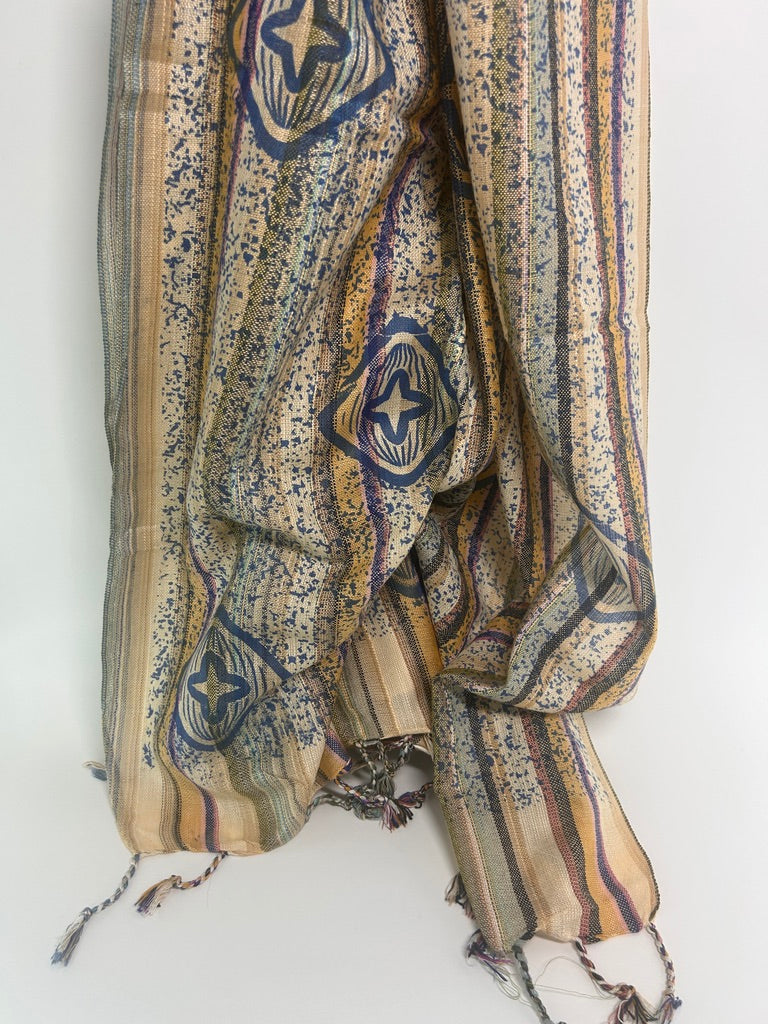 Handwoven Cotton Tassel Scarf / Wrap