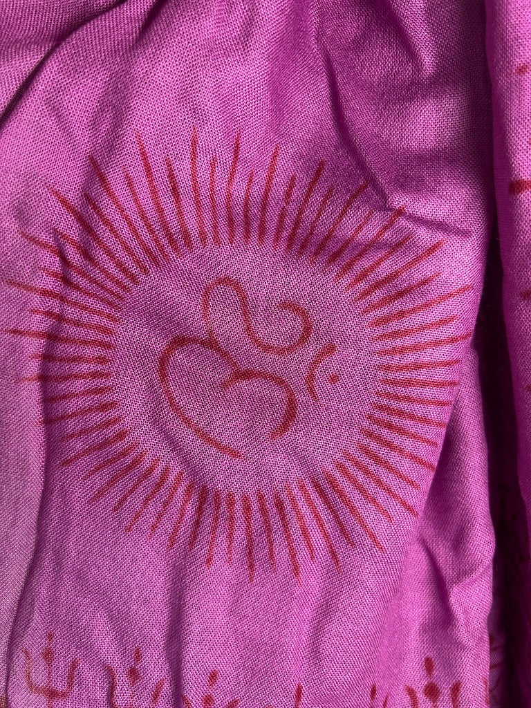 Brushed Cotton Printed Scarf – Old Pink
