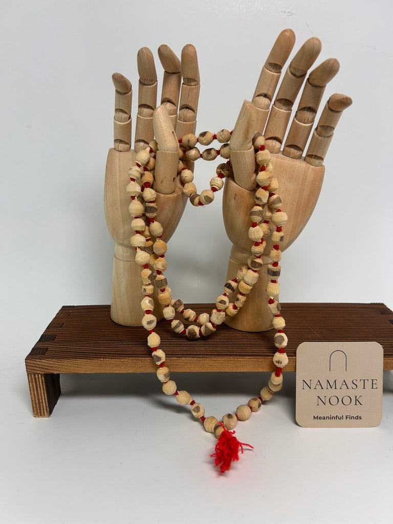 Tulsi Mala — Traditional Holy Basil Wood Prayer Beads