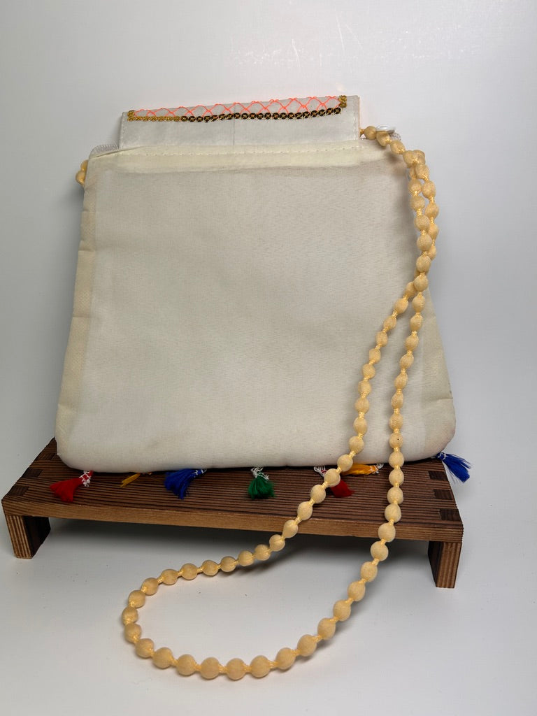 Embroidered Sunflower Bag, Butter