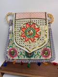 Embroidered Sunflower Bag, Butter