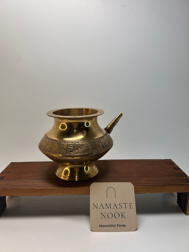 Brass Ritual Pouring Vessel — view 6