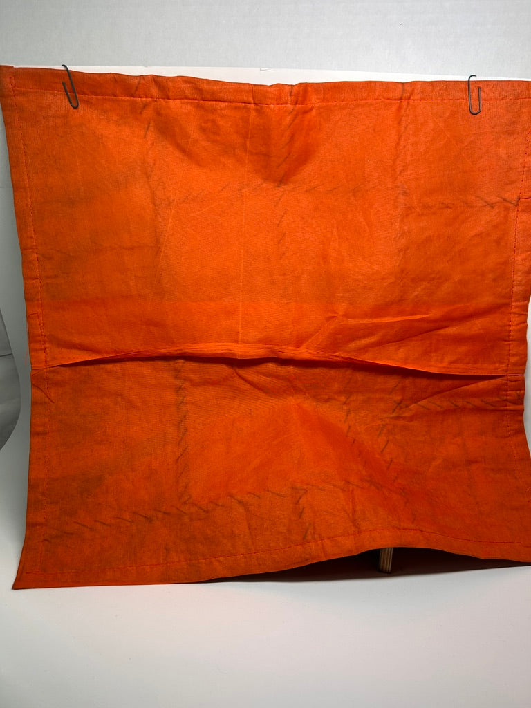 Embroidered Patchwork Pillow Cover, Orange