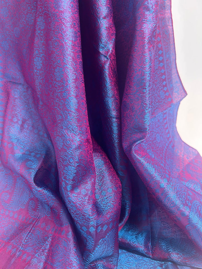 Reversible Woven Silk Scarf