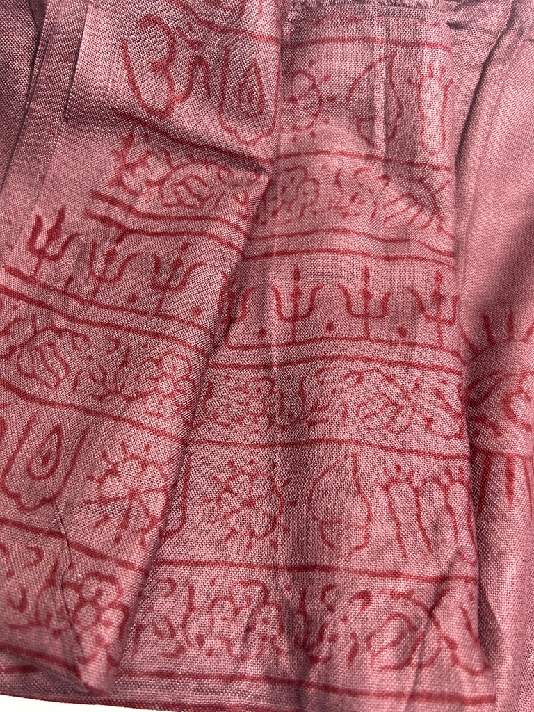 Brushed Cotton Printed Scarf – Chocolate