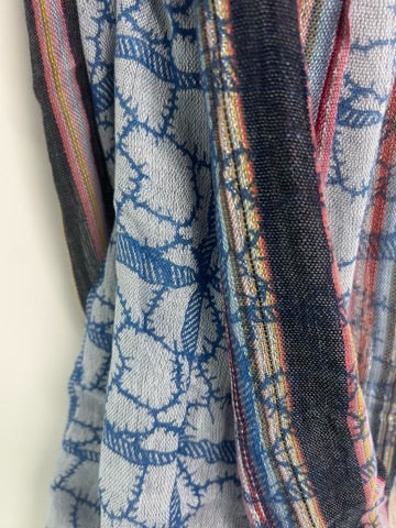 Handwoven Cotton Tassel Scarf / Wrap