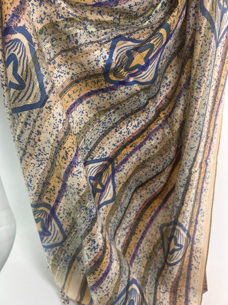 Handwoven Cotton Tassel Scarf / Wrap