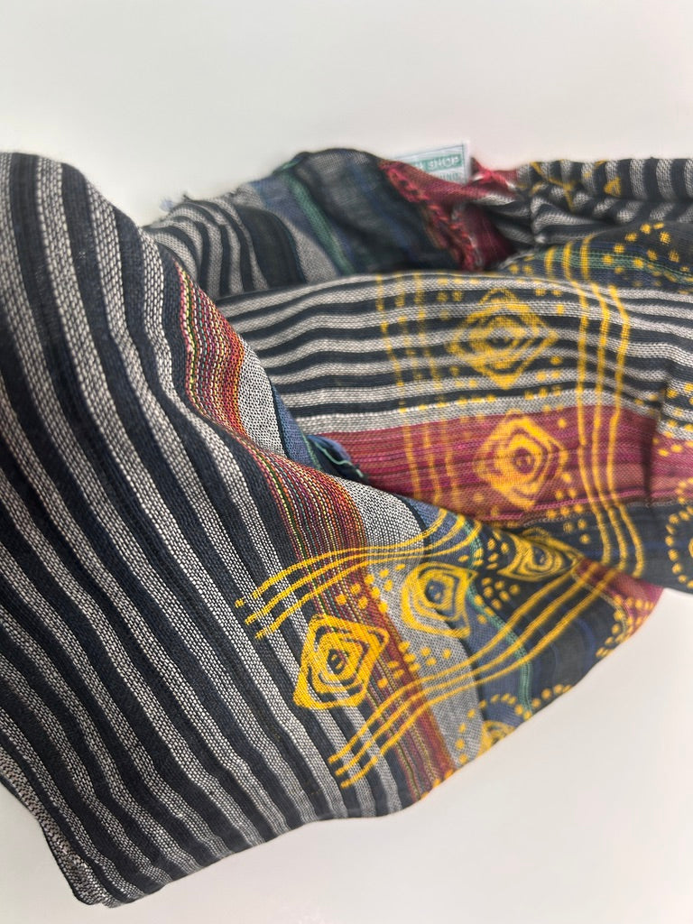 Handwoven Cotton Tassel Scarf / Wrap