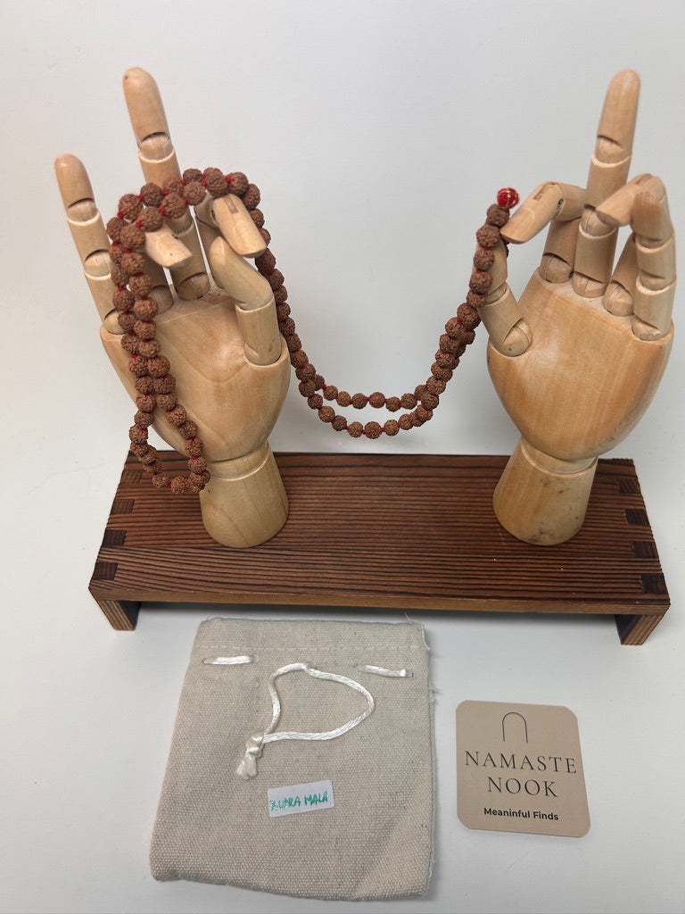 Rudraksha Japa Mala with Ganesh Guru Bead — view 10