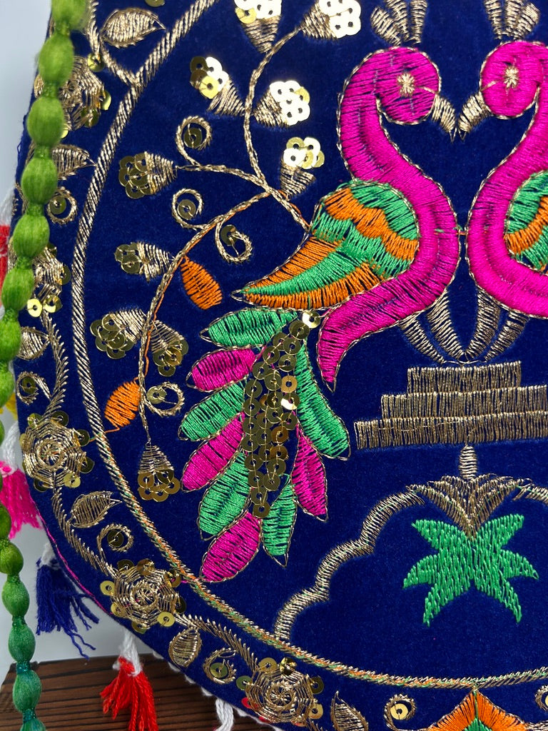 Embroidered Peacock Bag