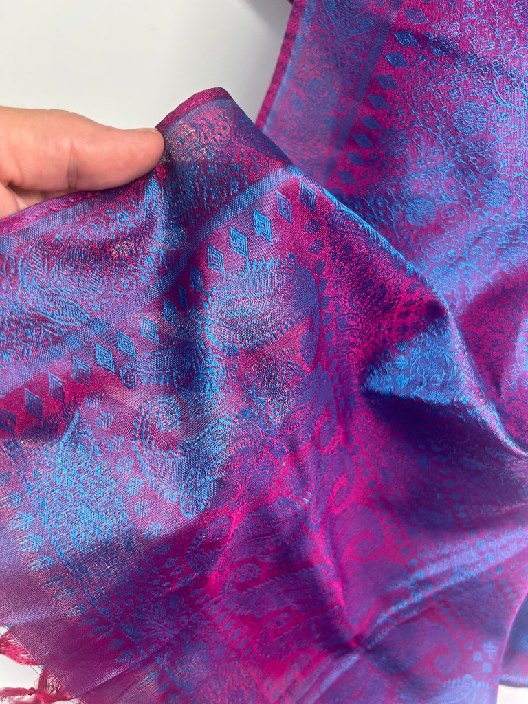 Reversible Woven Silk Scarf