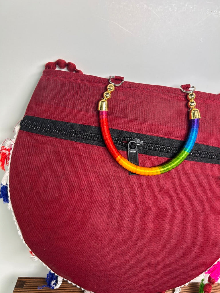 Embroidered Peacock Bag