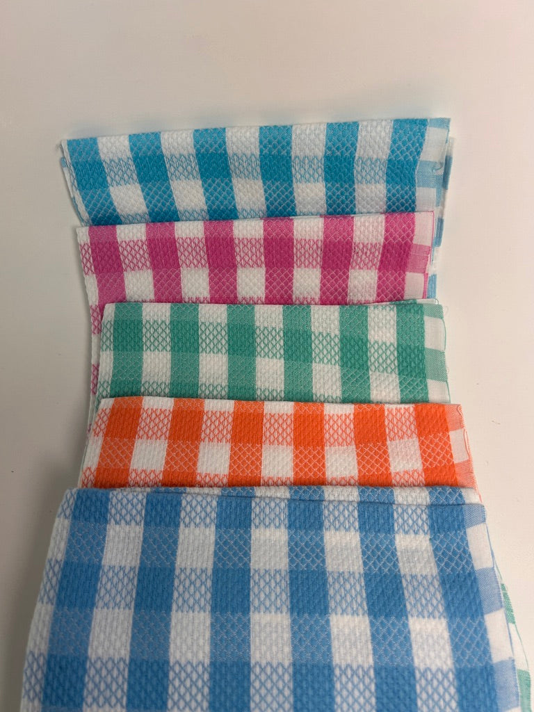 Woven Check Tea Towel – Mint & White