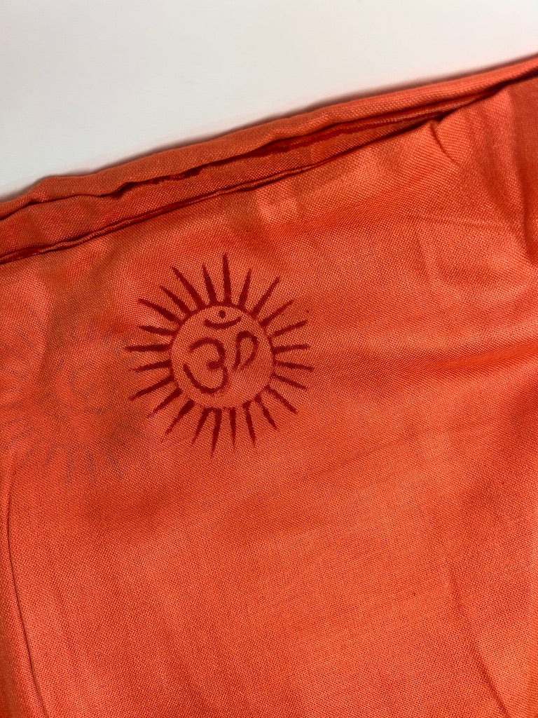 Brushed Cotton Printed Scarf – Orange