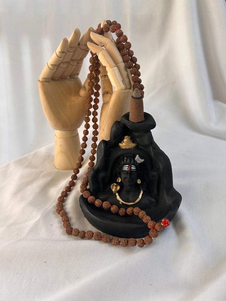 Rudraksha Japa Mala with Ganesh Guru Bead — view 1