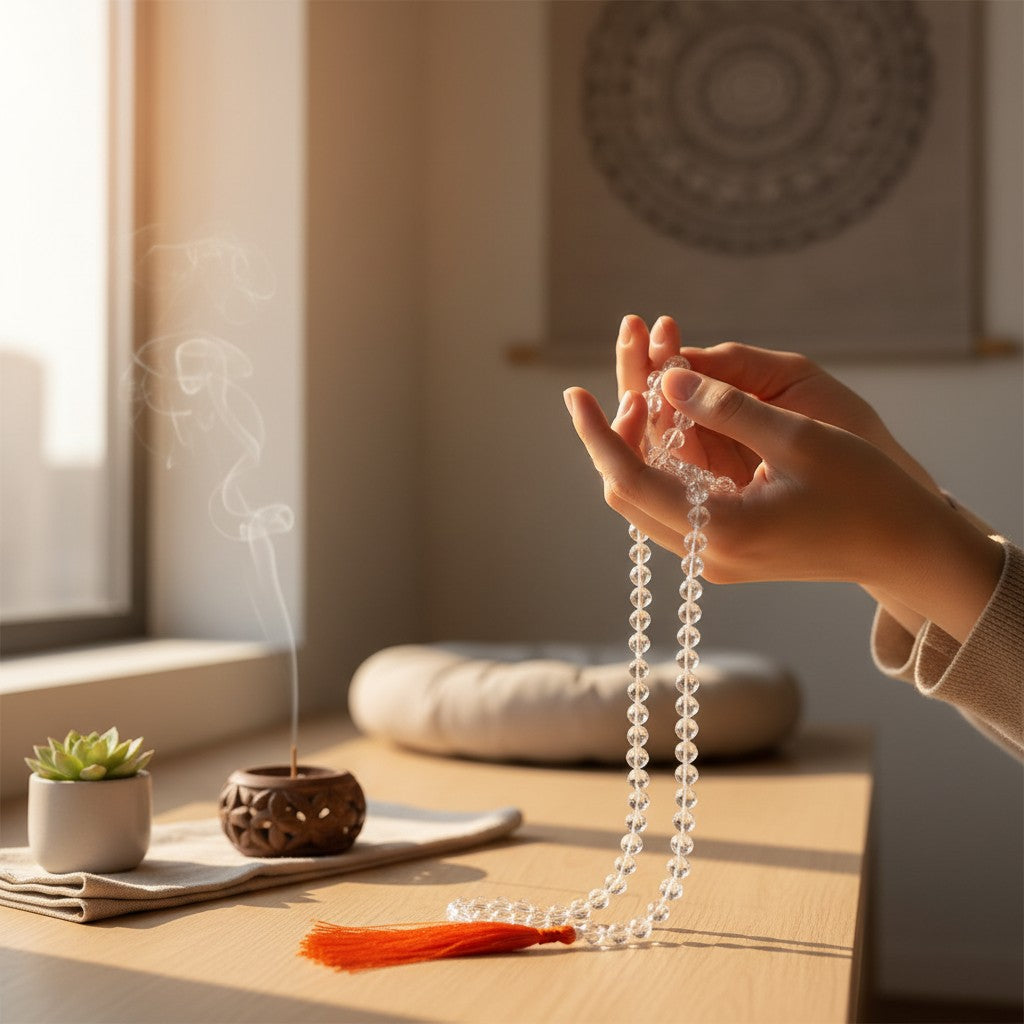 Clear Quartz / Sphatik Mala